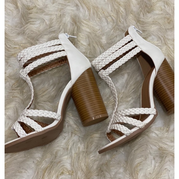 White Block Heels - Picture 4 of 7